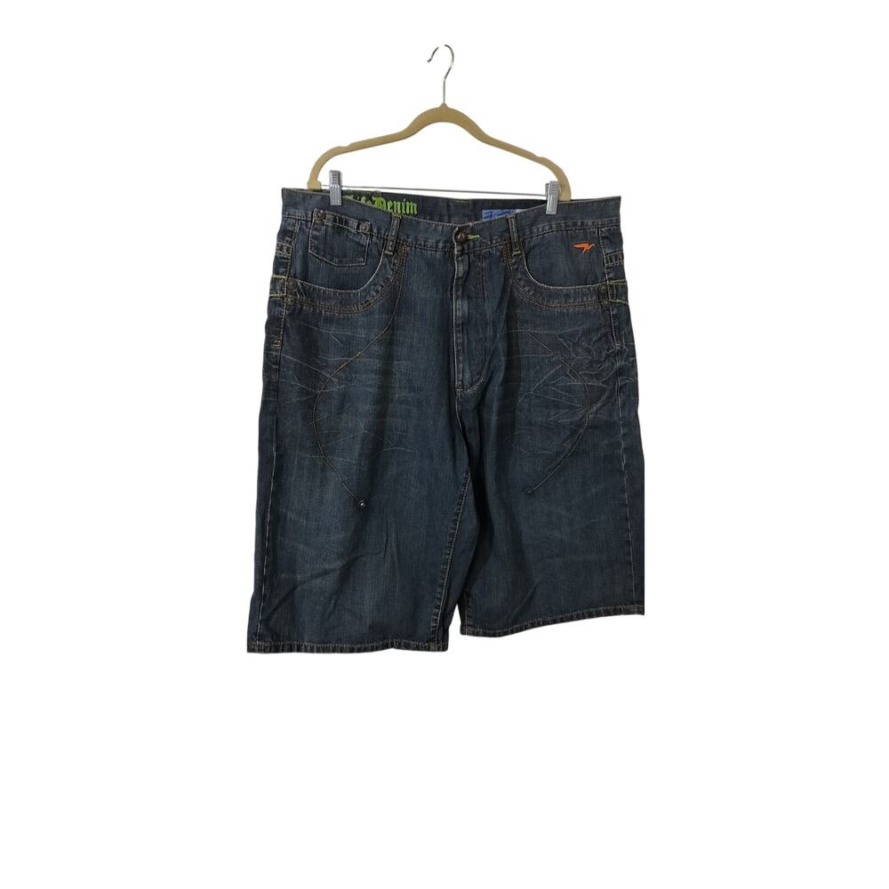 M643). Vintage Azzure Love Life Denim Men's Jean Baggy Shorts Size 42W x16L